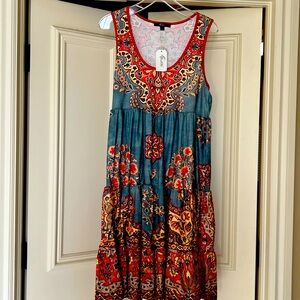 Colorful sun dress size large